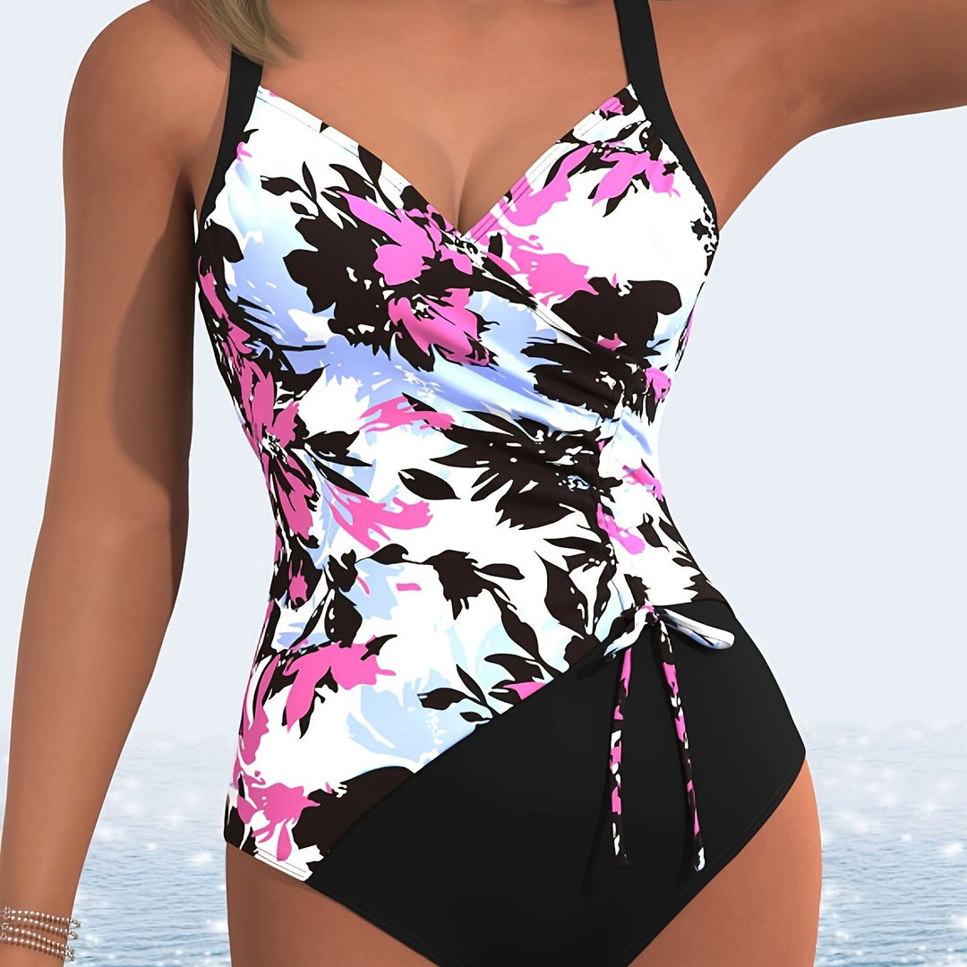 Marlies - Maillot Floral Taille Haute