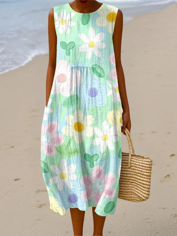 Erin - Robe Midi Floral Pastel