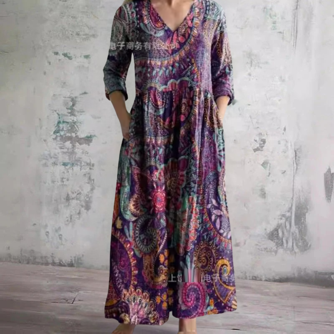 Mara | Robe fluide fleurie élégante