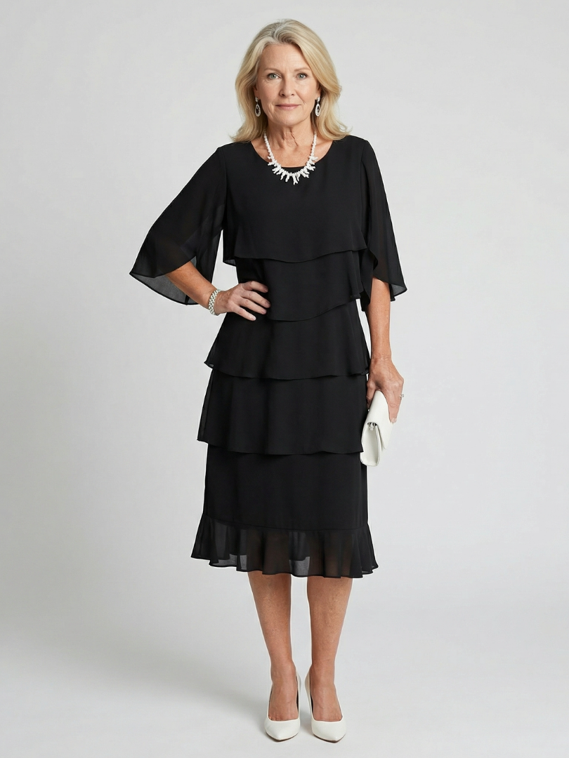 Brent - Élégante Robe Midi Volante