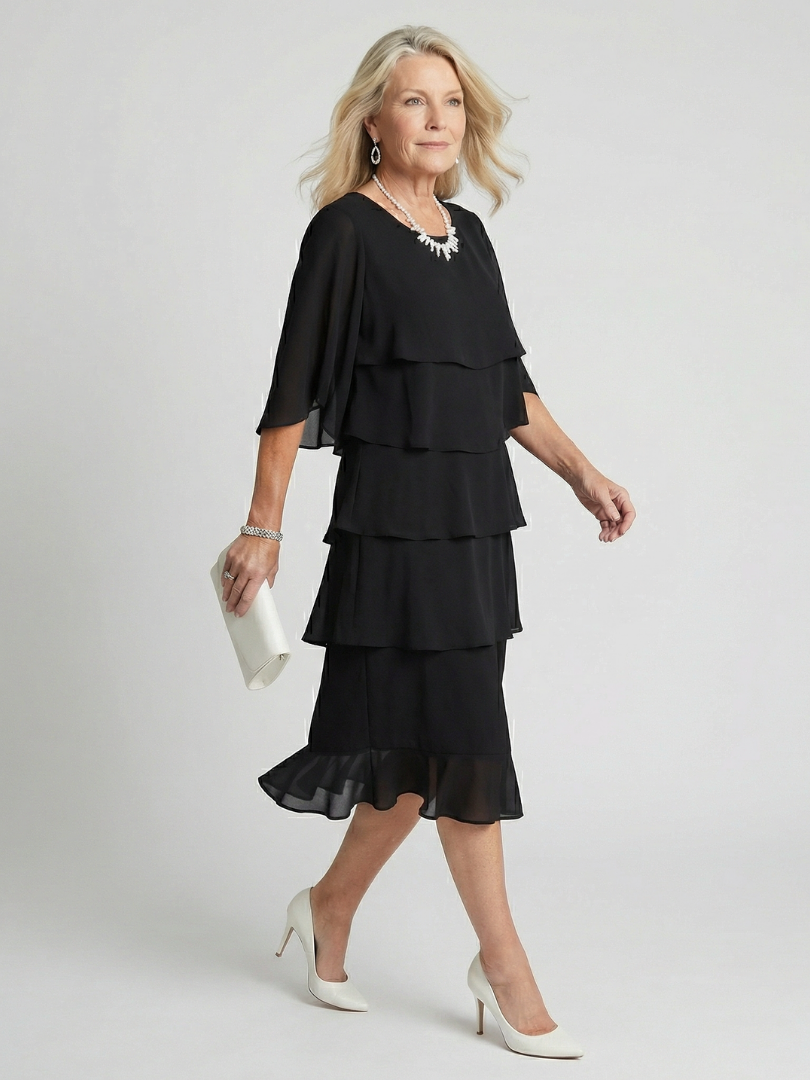Brent - Élégante Robe Midi Volante