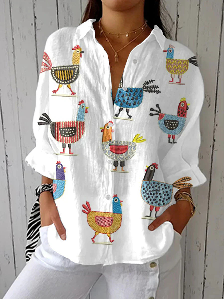 Fiona – Blouse florale inspirée du jardin printanier