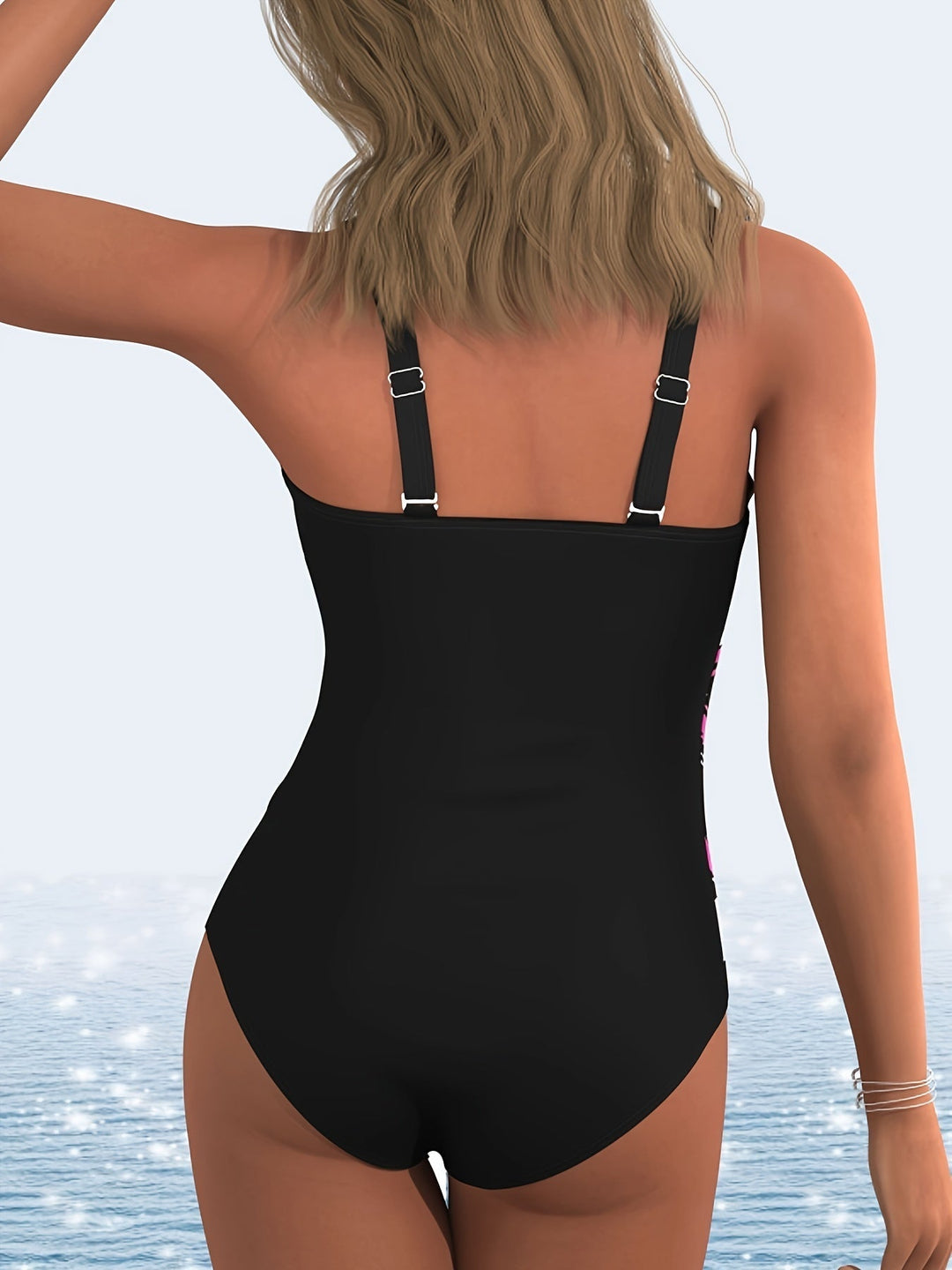 Marlies - Maillot Floral Taille Haute