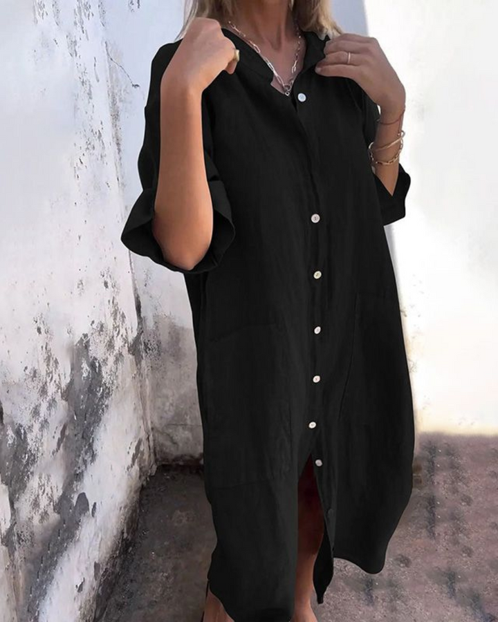 Léna – Robe chemise bohème