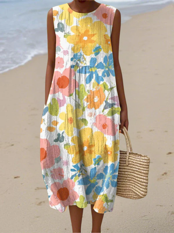 Ella - Robe Midi Florale Aérée