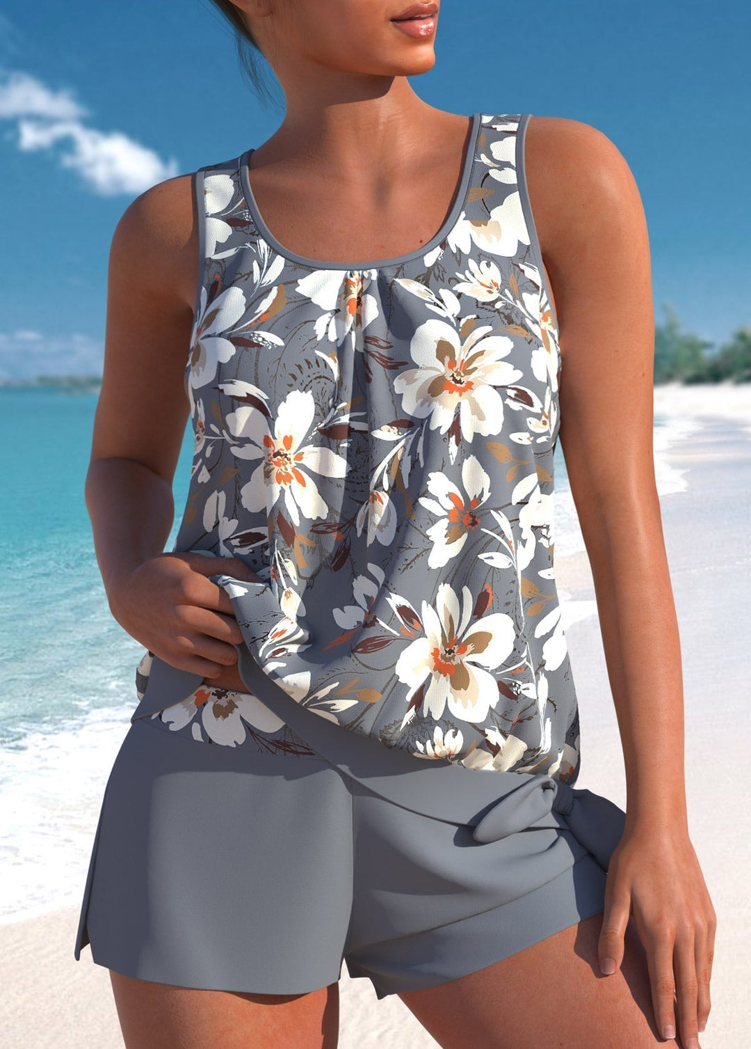 Remy - Élégant Tankini Tropical