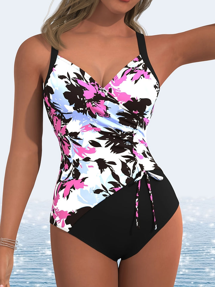 Marlies - Maillot Floral Taille Haute