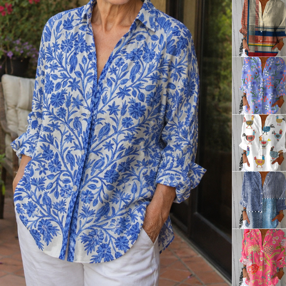 Fiona – Blouse florale inspirée du jardin printanier