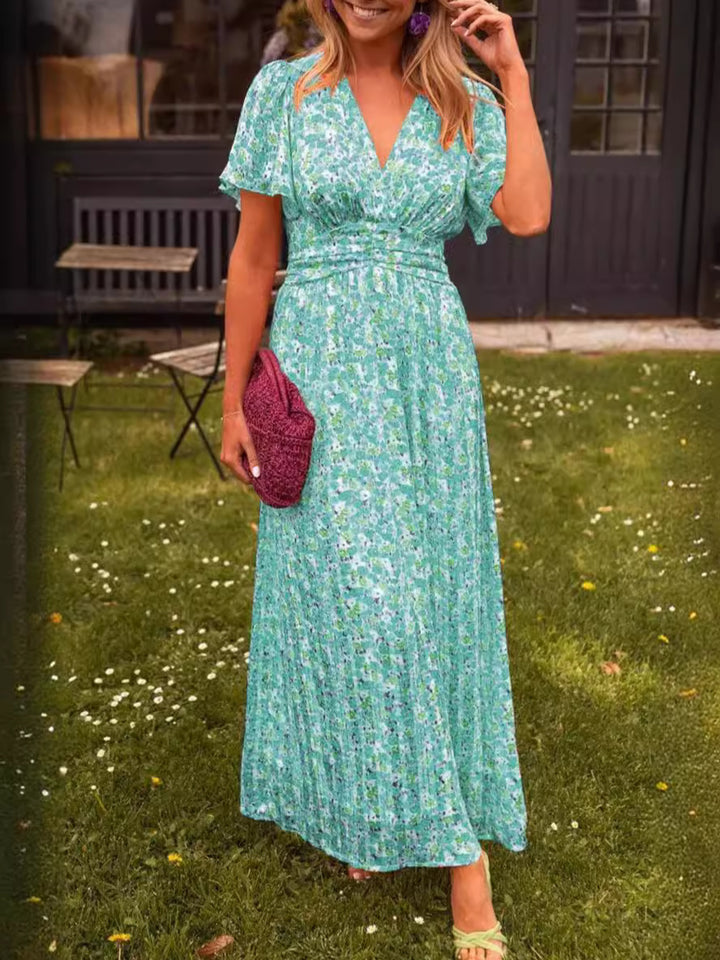 Élina – Robe longue fluide fleurie