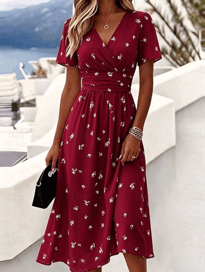 Lucie - Robe Élégance en Fleurs