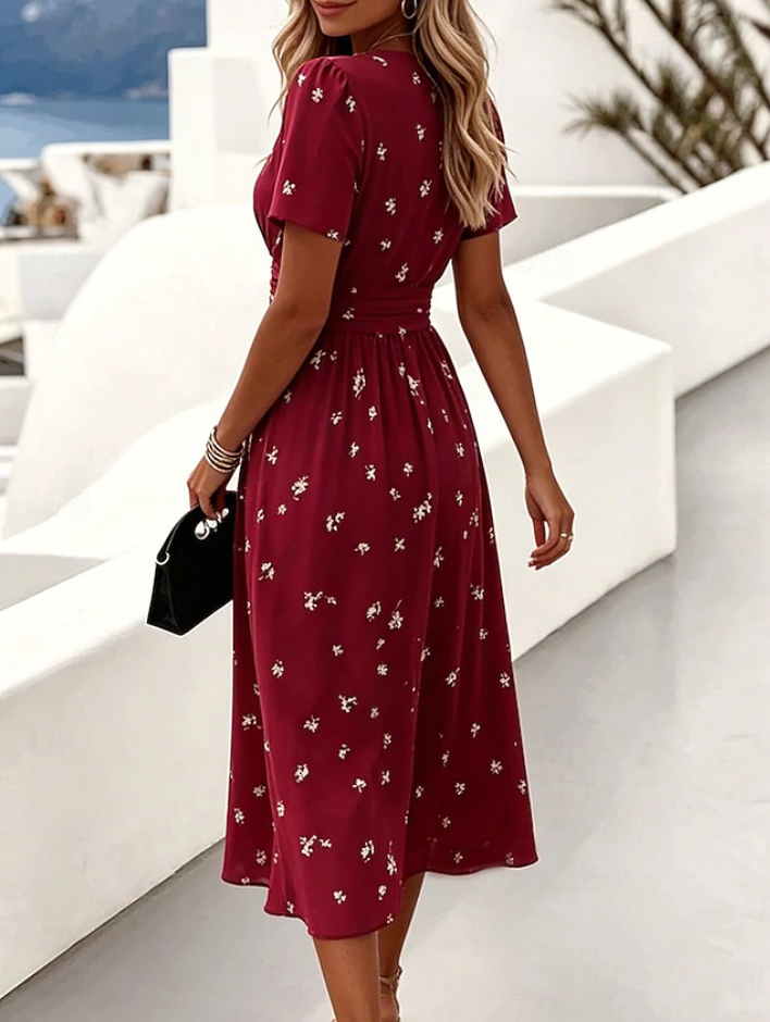 Lucie - Robe Élégance en Fleurs