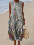 Cara - Robe Midi Fleurie Chic