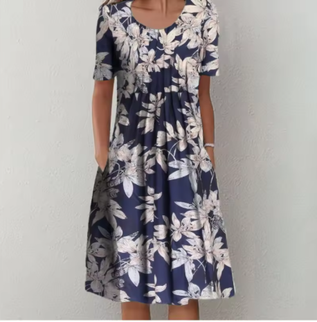 Naomi - Robe Midi Élégante et Confortable