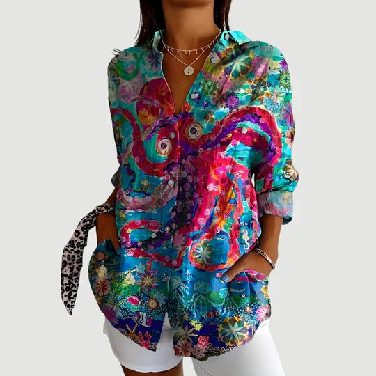 Amalie - Blouse Colorée et Confortable