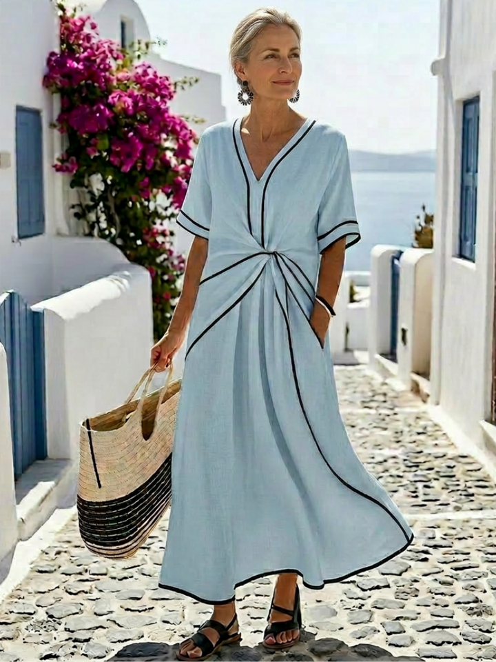 Linéa – Robe midi col V