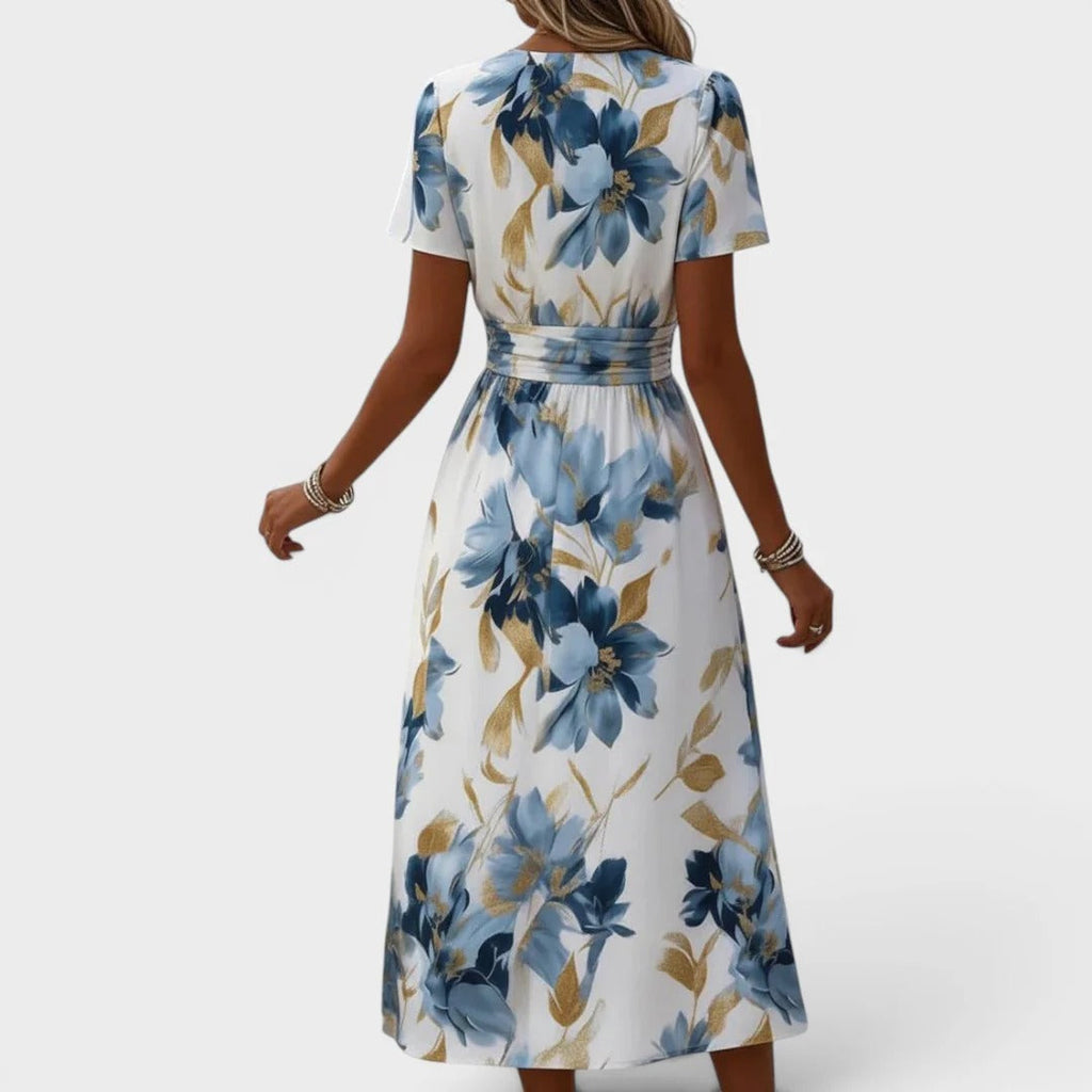 Audrey - Robe Élégance en Fleurs