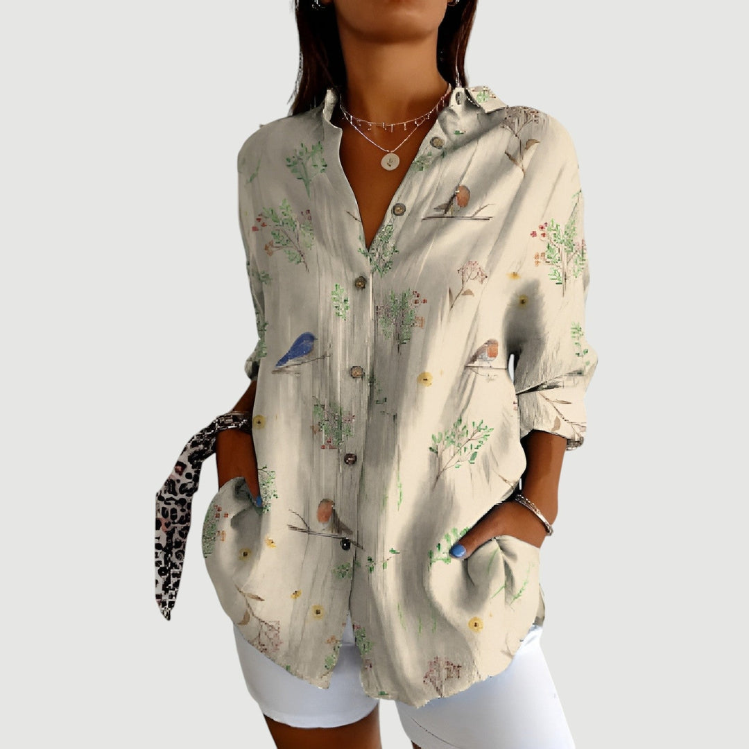 Ronja - Blouse Géométrique Élégante
