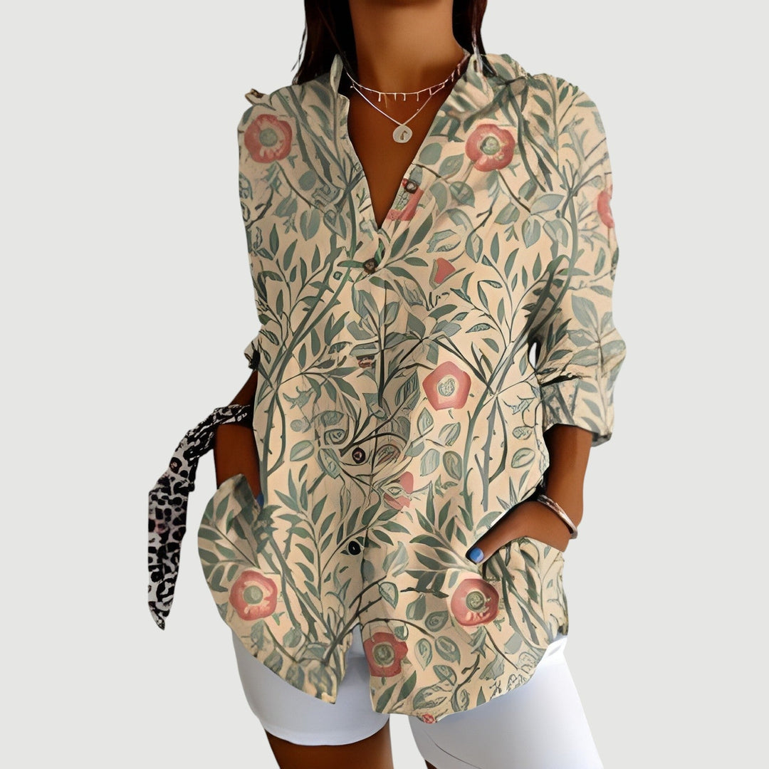 Nora - Blouse Géométrique Élégante