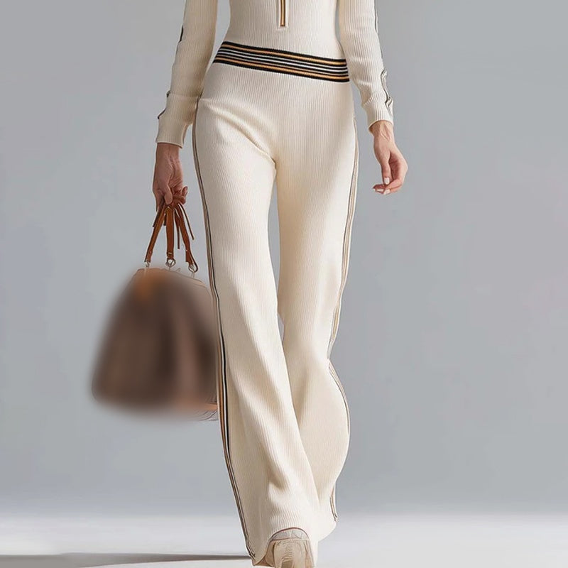 Camille™ — Combinaison tricotée chic sportive rétro